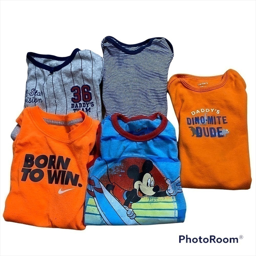 18 mos Shirt Top Bundle Disney Nike Carter’s Bodysuit Baseball Onesie